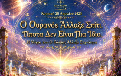 Κυριακή 26 Απριλίου — Ο Ουρανός Άλλαξε Σπίτι. Τίποτα Δεν Είναι Πια Ίδιο.