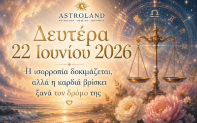 Δευτέρα 22 Ιουνίου 2026Η ισορροπία δοκιμάζεται, αλλά η καρδιά βρίσκει ξανά τον δρόμο της
