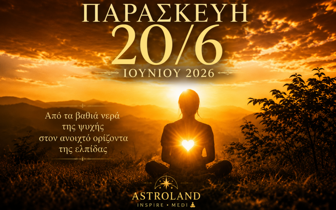 Παρασκευή 26 Ιουνίου 2026Από τα βαθιά νερά της ψυχής στον ανοιχτό ορίζοντα της ελπίδας